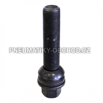 Šrouby na kola M15x1,25x57mm černé, koule R14, klíč 17