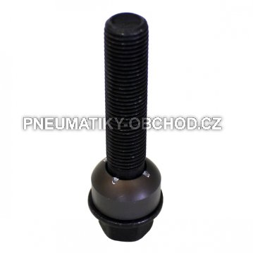 Šrouby na originální kola AUDI, PORSCHE, VW M14x1,5x58mm černá, koule R14, klíč 19