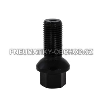 Šrouby na originální kola Mercedes-Benz  M14x1,5x27mm černý, koule R14, klíč 17