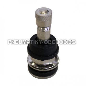 Ventil bezdušový kovový stříbrný s přesahem matice nízká 42mm Valor